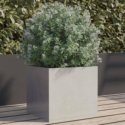 VidaXL Plantenbak 32x30x29 cm roestvrij staal zilverkleurig