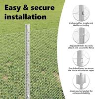 VidaXL Hek met paal zilver 0,4 x 25 m staal - thumbnail