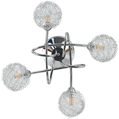 VidaXL Plafondlamp met gaasdraad kappen voor 4 x g9 led
