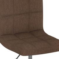 Eetkamerstoelen draaibaar 6 st stof bruin - thumbnail