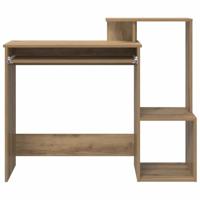 Bureau met plank Artisan Eiken 106 x 40 x 88.5 cm Bewerkt hout - thumbnail