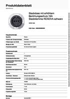 ELSO stopcontact WDE011303 KS SW Renova Zwart 1 stuk(s) - thumbnail