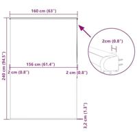 Doucherolgordijn met cassette 160x240 cm stofbreedte 156 cm - thumbnail