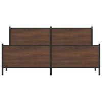 Bedframe zonder matras metaal bruin eikenkleur 180x200 cm - thumbnail