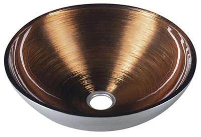 Waskom Sapho Murano Rond 40x14 cm Glas Koper Waskom Sapho Murano Rond 40x14 cm Glas Koper
