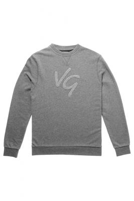 Van Gils Heren Sweatshirt Met Logo Lichtgrijs Licht Getailleerd