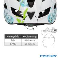 FISCHER FAHRRAD Urban Flower Fietshelm Zwart Confectiemaat: S/M Hoofdomvang: 55-59 cm - thumbnail