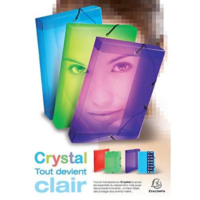 Exacompta ringmap Crystal, ft A4 maxi, 2 ringen van 3 cm, kristal Exacompta ringmap Crystal, ft A4 maxi, 2 ringen van 3 cm, kristal