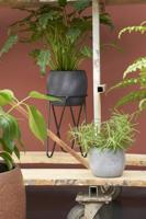 Mica Decorations Bloempot - mat zwart - keramiek - 20 x 18 cm - Plantenpotten - thumbnail