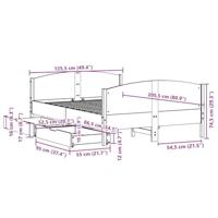 Bedframe zonder matras massief grenenhout 120x200 cm - thumbnail