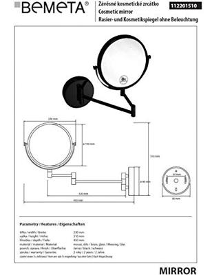 Make-up / Scheerspiegel Sapho X-Round Wandmontage Rond 20 cm Chroom Sapho Make-up / Scheerspiegel Sapho X-Round Wandmontage Rond 20 cm Chroom Sapho