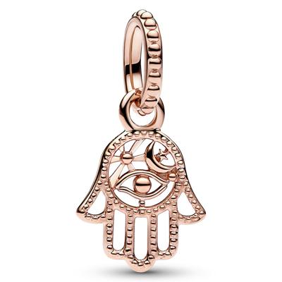Pandora 789144C00 Hangbedel Protective Hamsa Hand zilver rosekleurig