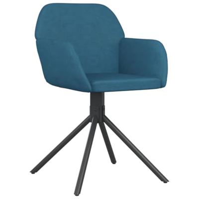 Eetkamerstoelen draaibaar 2 st fluweel blauw