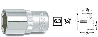 HAZET Dopsleutel 850-11 · 1/4 inch (6,3 mm) vierkant hol · Buiten-zeskant-tractieprofiel · SW 11 mm HAZET Dopsleutel 850-11 · 1/4 inch (6,3 mm) vierkant hol · Buiten-zeskant-tractieprofiel · SW 11 mm