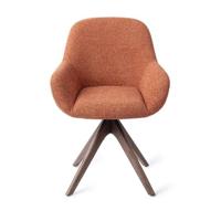 Jesper Home Kushi eetkamerstoel Amber Autumn revolve oak walnut - thumbnail