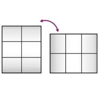 VidaXL Wandspiegel rechthoekig 50x60 cm ijzer zwart - thumbnail