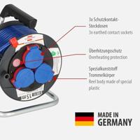 Brennenstuhl 1079850 Kabelhaspel 15.00 m Blauw Randaarde stekker - thumbnail
