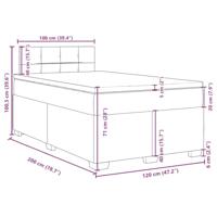 Boxspring met matras fluweel zwart 120x200 cm - thumbnail