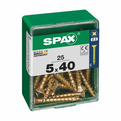 Schroefdoos SPAX Houten schroef Platte kop (5 x 40 mm) (5,0 x 40 mm)
