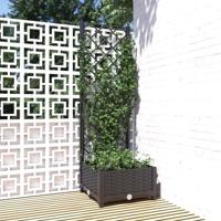 VidaXL Plantenbak met trellis zwart 40x40x121,5 cm pp - thumbnail