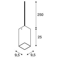 SLV QUADRASS 1003432 Hanglamp E27 40 W Wit - thumbnail
