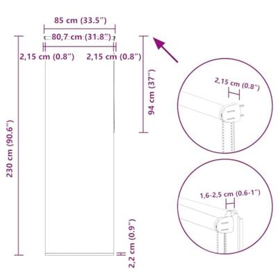 Rolgordijn verduisterend gebroken wit 85x230 cm stofbreedte Rolgordijn verduisterend gebroken wit 85x230 cm stofbreedte
