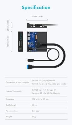GrauGear G-MP01CR G-MP01CR USB-hub 6 poorten USB-A, USB-C, SD, Micro-SD USB 3.0 5 GBit/s Zwart GrauGear G-MP01CR G-MP01CR USB-hub 6 poorten USB-A, USB-C, SD, Micro-SD USB 3.0 5 GBit/s Zwart