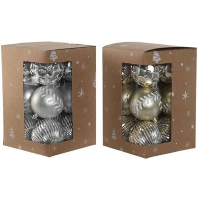 Kerstballen Home ESPRIT Gouden Zilverkleurig PVC 16 x 16 x 24 cm (2 Stuks) Kerstballen Home ESPRIT Gouden Zilverkleurig PVC 16 x 16 x 24 cm (2 Stuks)