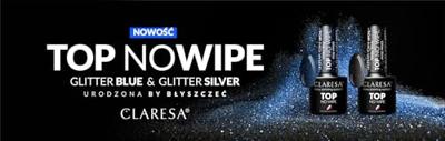 Claresa top coat no wipe glitter blue 5ml