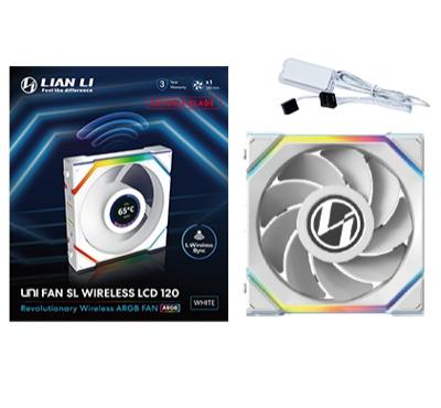 Lian Li UNI FAN SL Wireless LCD Reverse Blade 120mm 1-Pack White Lian Li UNI FAN SL Wireless LCD Reverse Blade 120mm 1-Pack White