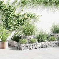 VidaXL Gabion plantenbak 120x120x20 cm gegalvaniseerd staal - thumbnail