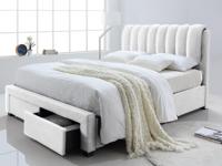 Bed OTHELLO 160x200 cm eco-leder wit - thumbnail