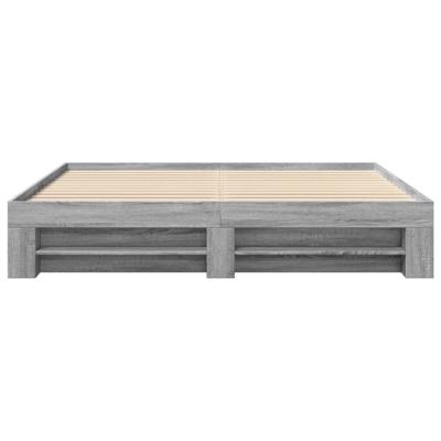Bedframe zonder matras 180x200 cm spaanplaat grijs Sonoma