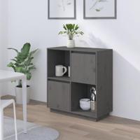 Dressoir 74x35x80 cm massief grenenhout grijs - thumbnail