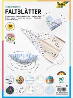 Origami papier met print, 50 vellen FOLIA DIN meerkleurig - thumbnail
