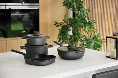 BergHOFF BFF wok+deksel+greep 28cm St+ Pan Zwart - thumbnail