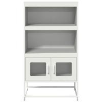 Hoge kast 68x39x123 cm staal wit - thumbnail