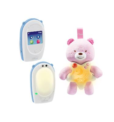 Chicco babyfoon First Dreams meisjes wit/blauw 3-delig Chicco babyfoon First Dreams meisjes wit/blauw 3-delig