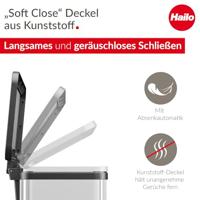 Hailo 0630-200 öko duo plus l pedaalemmer 17+9l rvs/zwart - thumbnail