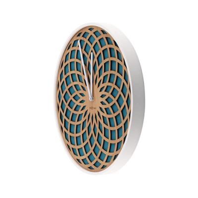 NeXtime klok 3149tq sun large, ø50 cm, wall, turqoise