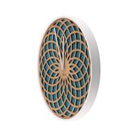 NeXtime klok 3149tq sun large, ø50 cm, wall, turqoise - thumbnail