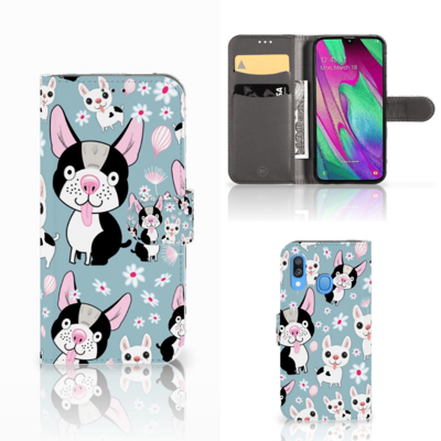 Samsung Galaxy A40 | Telefoonhoesje | Met pasjeshouder | Hondjes Samsung Galaxy A40 | Telefoonhoesje | Met pasjeshouder | Hondjes