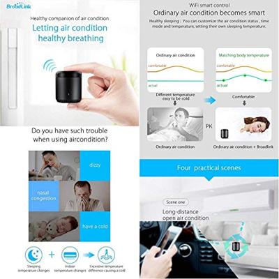 Broadlink Hub IR, RM Mini3 WiFi IR-afstandsbediening, universeel, zwart, één voor alle infraroodcontrollers, compatibel met Alexa RM mini3, zwart