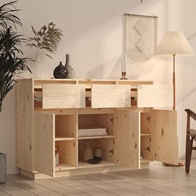 Dressoir 110x34x75 cm massief grenenhout - thumbnail