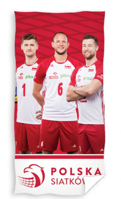 Carbotex strandlaken Polen 70 x 140 cm rood Carbotex strandlaken Polen 70 x 140 cm rood