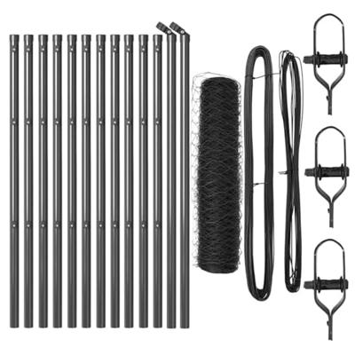 VidaXL Afrasteringspaal grijs 25 x 0,4 m (36 mm gaas) staal en pvc