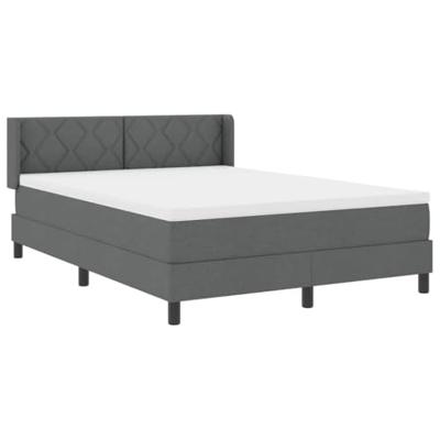 Boxspringbed met matras met matras Donkergrijs 140 x 190 cm