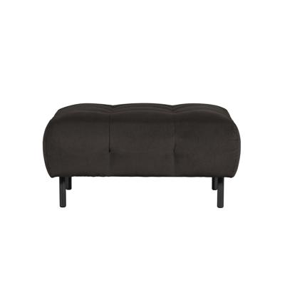 WOOOD Hocker 'Lloyd' Velvet, kleur Cast Iron