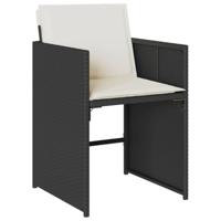 13-delige Tuinset met kussens poly rattan zwart - thumbnail