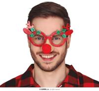 Bril Rendier Rood Funny Nose - thumbnail